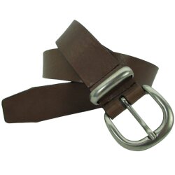 Jeansgürtel mit matter Silberschnalle 4 cm breit 95 cm