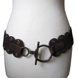 Breiter Damengürtel mit Ösen 6 cm breit