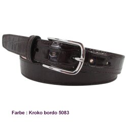 Gürtel 3 cm breit mit halbrunder Gürtelschnalle 80 cm