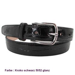 Gürtel 3 cm breit mit halbrunder Gürtelschnalle 80 cm