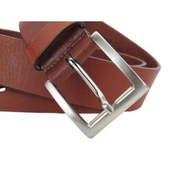 Herren Rindleder Gürtel 4 cm breit bordeaux silber 100 cm