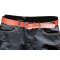 Herren Rindleder Gürtel 4 cm breit bordeaux silber 100 cm