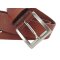 Herren Rindleder Gürtel 4 cm breit bordeaux silber 100 cm