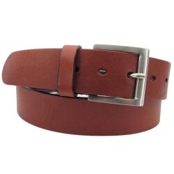 Herren Rindleder Gürtel 4 cm breit schwarz silber...
