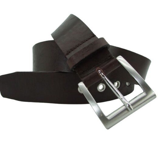 Jeansgürtel mit Ösen und Silberschnalle 4 cm breit