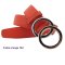 Damengürtel 3,5 cm breit mit runden Ringen bicolor 80 cm