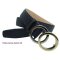 Damengürtel 3,5 cm breit mit runden Ringen bicolor 80 cm