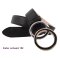 Damengürtel 3,5 cm breit mit runden Ringen bicolor 80 cm