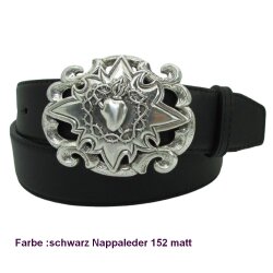 Kopie von Damen Ledergürtel mit Schmuckschließe 4 cm breit #1